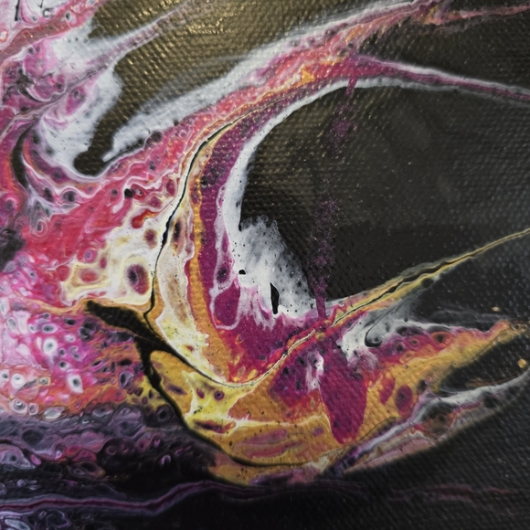 HANDCRAFTED Abstract Floral Painting HANDPAINTED & HANDMADE Wall Art Decor 15x30 - Picture 12 of 17